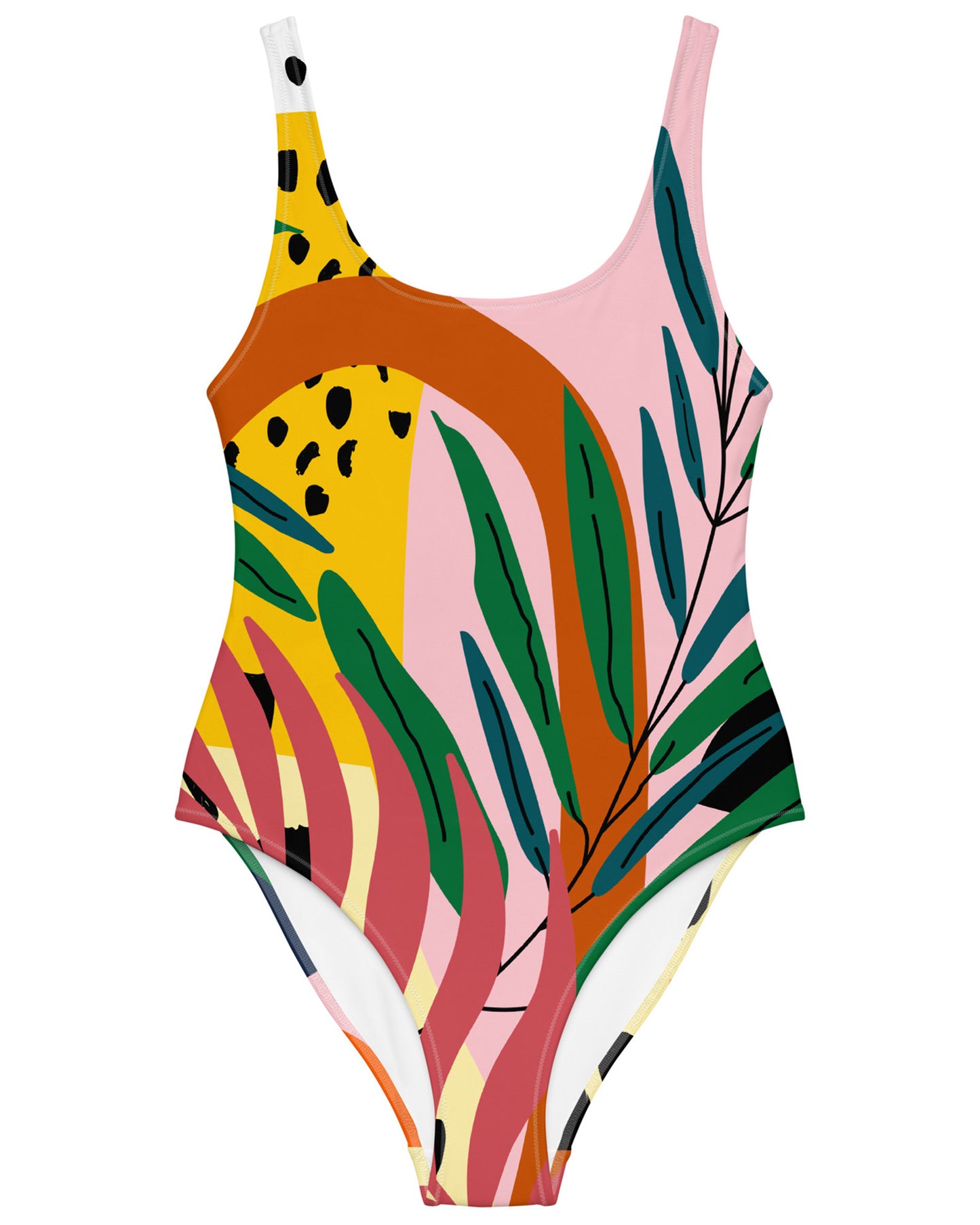 Abstract Botanical One-Piece Swimsuit
