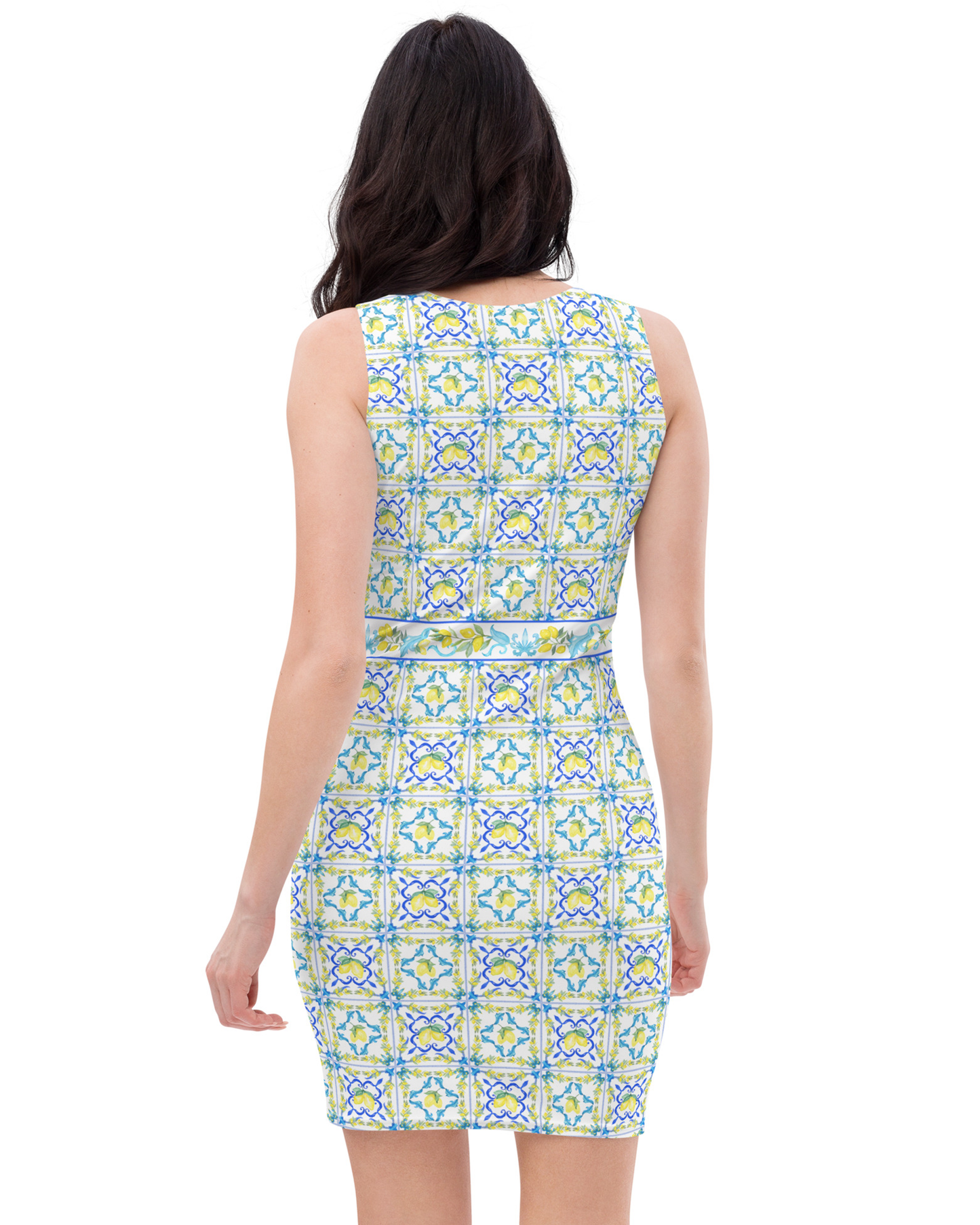 La Dolce Lemon Tile Tank Dress