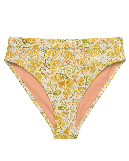 Vintage Citrus Recycled High-Waisted Bikini Bottom