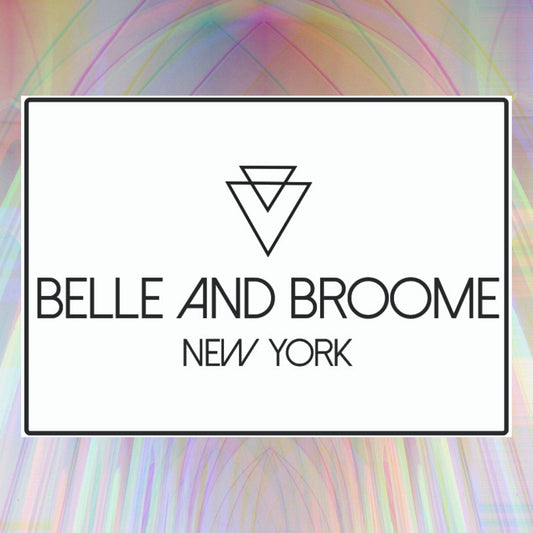 Belle and Broome gift card graphic with holographic background