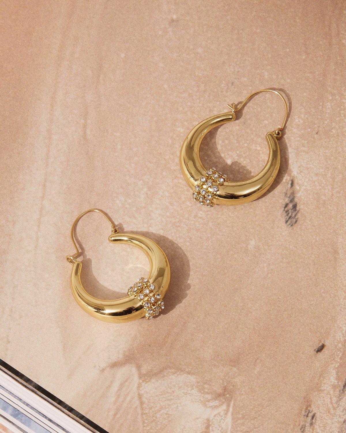 Luv AJ Pave Tube Hoop Earrings-earring, jewelry, earrings-Belle and Broome
