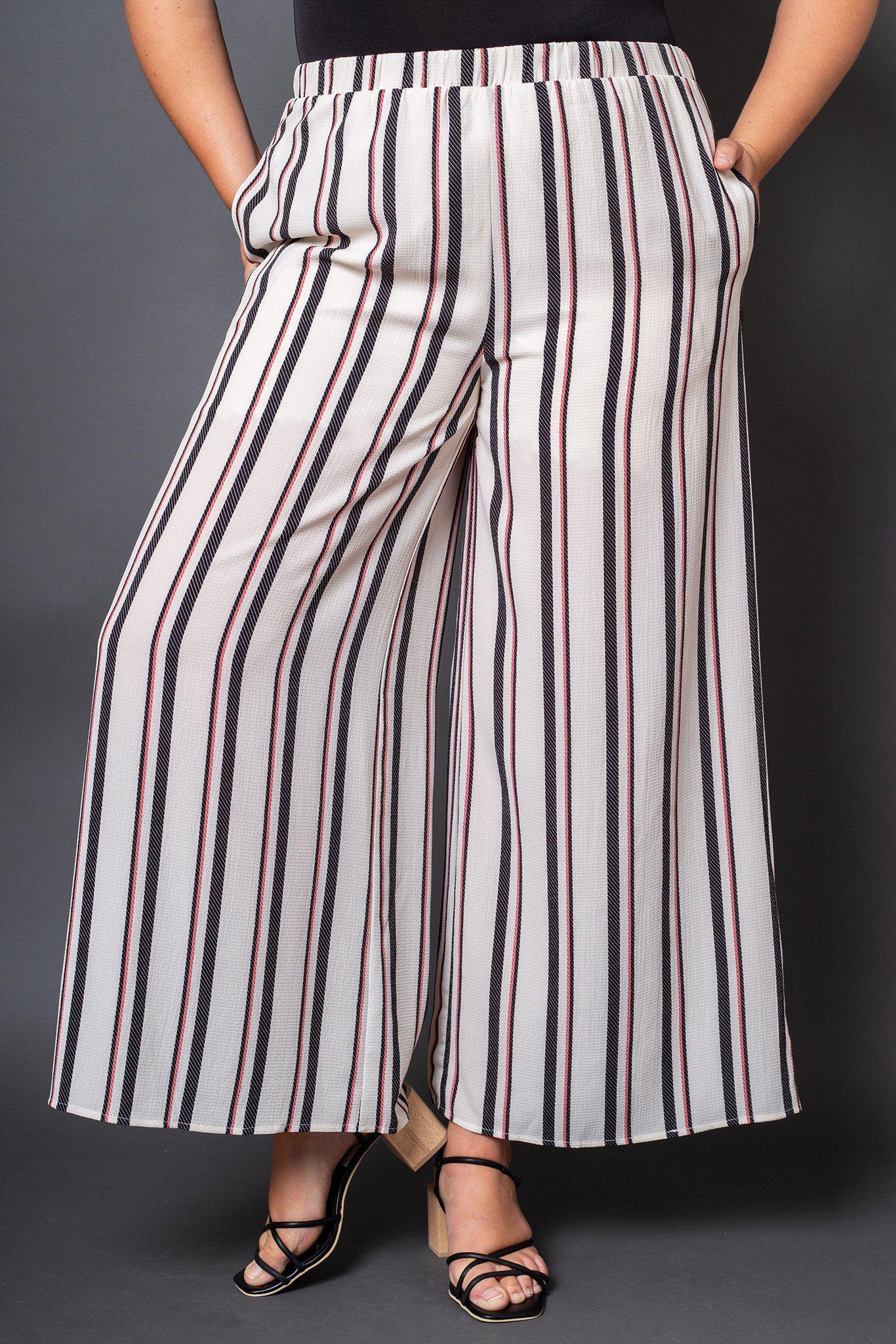 Nolita Striped Wide Leg Pants-matching sets, bottoms, clothing-Belle and Broome